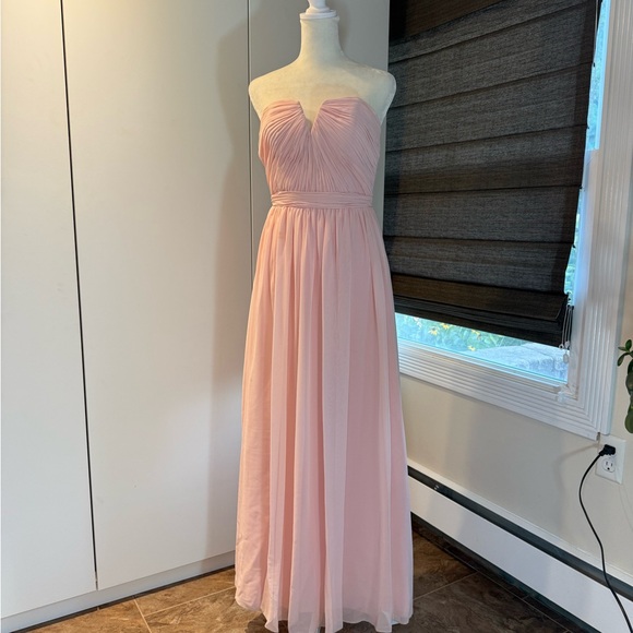 Elegant Pink Strapless Dress - Picture 1 of 5